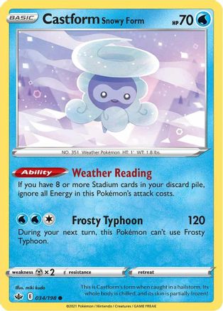 Castform Snowy Form (034/198) [Sword & Shield: Chilling Reign]-1