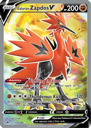 Galarian Zapdos V (173/198) [Sword & Shield: Chilling Reign]-1