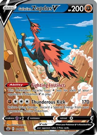 Galarian Zapdos V (174/198) [Sword & Shield: Chilling Reign]-1