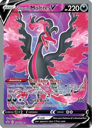 Galarian Moltres V (176/198) [Sword & Shield: Chilling Reign]-1