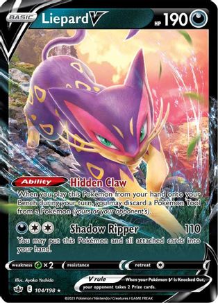 Liepard V (104/198) [Sword & Shield: Chilling Reign]-1