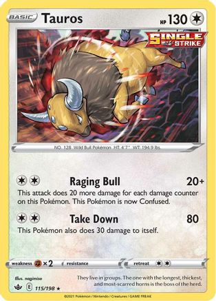 Tauros (115/198) [Sword & Shield: Chilling Reign]-1