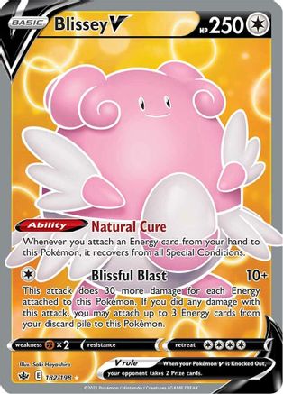 Blissey V (182/198) [Sword & Shield: Chilling Reign]-1