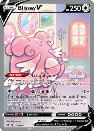 Blissey V (183/198) [Sword & Shield: Chilling Reign]-1