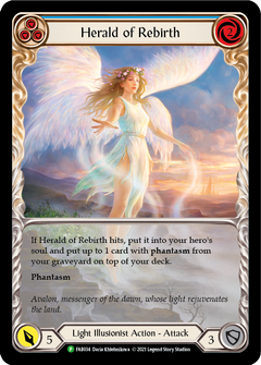 Herald of Rebirth (Blue) [FAB034] (Promo)  Rainbow Foil-1