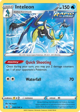 Inteleon (043/198) (Theme Deck Exclusive) [Sword & Shield: Chilling Reign]-1