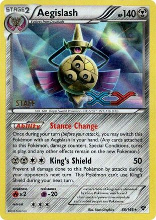 Aegislash (86/146) (Staff Prerelease Promo) [XY: Black Star Promos]-1