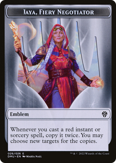 Jaya, Fiery Negotiator Emblem (TDMU-026) - Dominaria United Tokens Foil-1