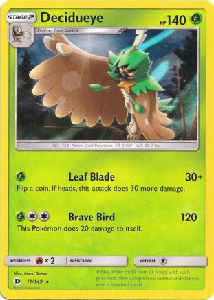 Decidueye (11/149) (Water Web Holo) [Sun & Moon: Base Set]-1