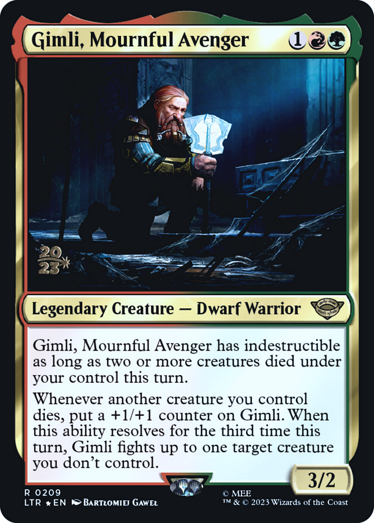 Gimli, Mournful Avenger [The Lord of the Rings: Tales of Middle-Earth Prerelease Promos]-1