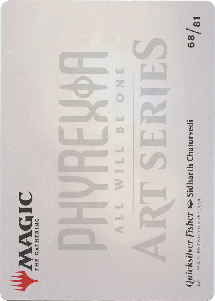 Quicksilver Fisher // Quicksilver Fisher (AONE-068) - Phyrexia: All Will Be One Art Series (Borderless) Foil-2