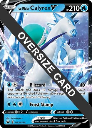 Ice Rider Calyrex V (SWSH130) (Jumbo Card) [Sword & Shield: Black Star Promos]-1