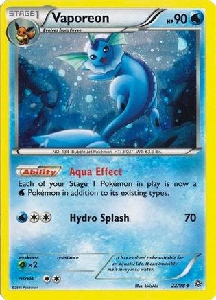 Vaporeon (22/98) (Cosmos Holo) [XY: Ancient Origins]-1