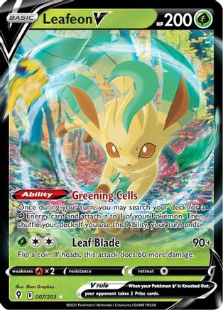 Leafeon V (007/203) [Sword & Shield: Evolving Skies]-1