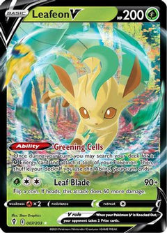 Leafeon V (007/203) [Sword & Shield: Evolving Skies]-1