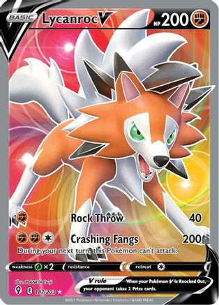 Lycanroc V (187/203) [Sword & Shield: Evolving Skies]-1
