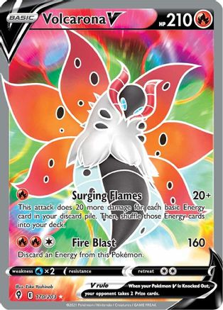 Volcarona V (170/203) [Sword & Shield: Evolving Skies]-1