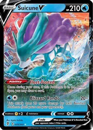 Suicune V (031/203) [Sword & Shield: Evolving Skies]-1