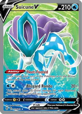 Suicune V (173/203) [Sword & Shield: Evolving Skies]-1