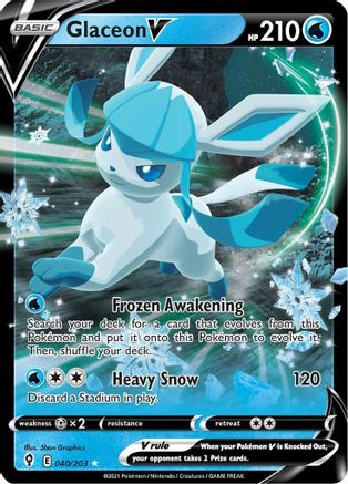 Glaceon V (040/203) [Sword & Shield: Evolving Skies]-1