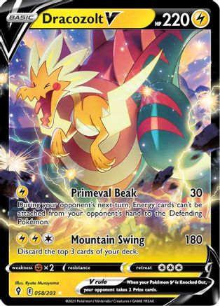 Dracozolt V (058/203) [Sword & Shield: Evolving Skies]-1