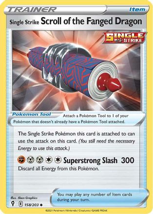 Single Strike Scroll of the Fanged Dragon (158/203) [Sword & Shield: Evolving Skies]-1