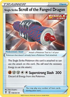 Single Strike Scroll of the Fanged Dragon (158/203) [Sword & Shield: Evolving Skies]-1