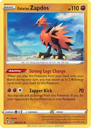 Galarian Zapdos (082/203) [Sword & Shield: Evolving Skies]-1