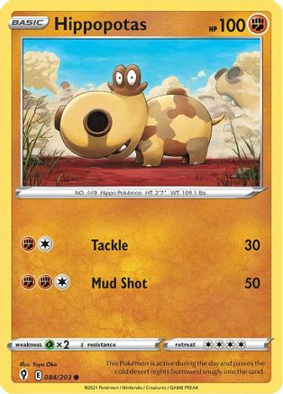 Hippopotas (084/203) [Sword & Shield: Evolving Skies]-1