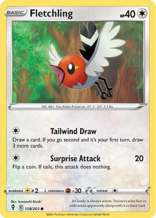 Fletchling (138/203) [Sword & Shield: Evolving Skies]-1