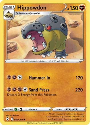 Hippowdon (085/203) [Sword & Shield: Evolving Skies]-1
