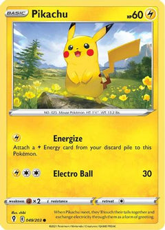 Pikachu (049/203) [Sword & Shield: Evolving Skies]-1