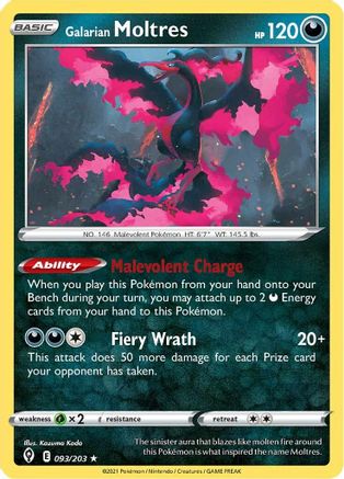 Galarian Moltres (093/203) [Sword & Shield: Evolving Skies]-1
