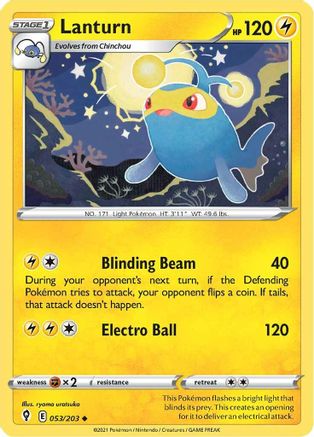 Lanturn (053/203) [Sword & Shield: Evolving Skies]-1