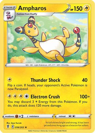 Ampharos (056/203) [Sword & Shield: Evolving Skies]-1