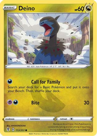 Deino (113/203) [Sword & Shield: Evolving Skies]-1