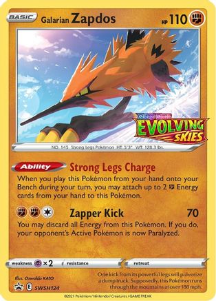 Galarian Zapdos (SWSH124) (Prerelease Promo) [Sword & Shield: Black Star Promos]-1