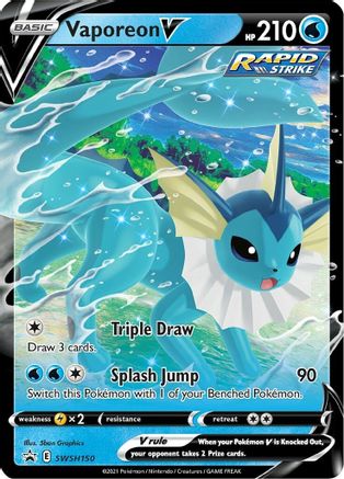 Vaporeon V (SWSH150) [Sword & Shield: Black Star Promos]-1