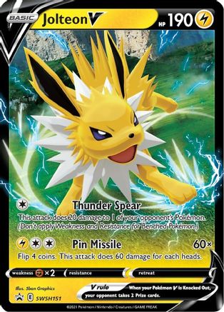 Jolteon V (SWSH151) [Sword & Shield: Black Star Promos]-1