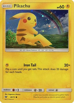 Pikachu (28/73) (Cosmos Holo) [Sun & Moon: Shining Legends]-1