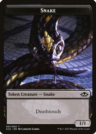 Snake // Zombie Double-Sided Token (CC2-) - Commander Collection: Black-1
