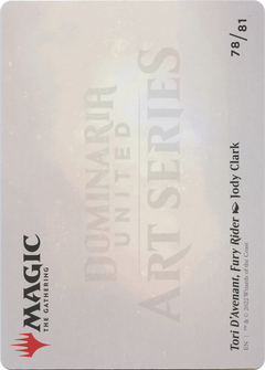 Tori D'Avenant, Fury Rider // Tori D'Avenant, Fury Rider (ADMU-078) - Dominaria United Art Series (Borderless) Foil-2