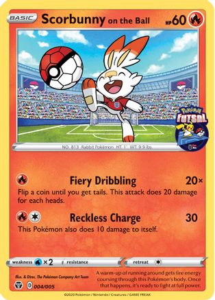 Scorbunny on the Ball (004/005) [Pokemon Futsal Collection]-1