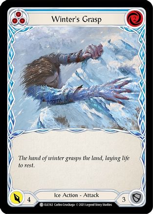 Winter's Grasp (Blue) [ELE162] (Tales of Aria)  1st Edition Rainbow Foil-1