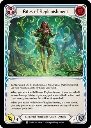 Rites of Replenishment (Blue) [ELE081] (Tales of Aria)  1st Edition Normal-1