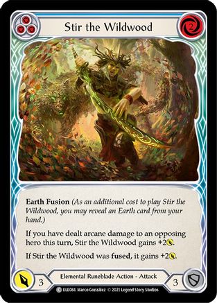 Stir the Wildwood (Blue) [ELE084] (Tales of Aria)  1st Edition Normal-1