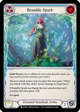 Bramble Spark (Blue) [ELE087] (Tales of Aria)  1st Edition Rainbow Foil