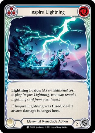 Inspire Lightning (Blue) [ELE090] (Tales of Aria)  1st Edition Rainbow Foil-1