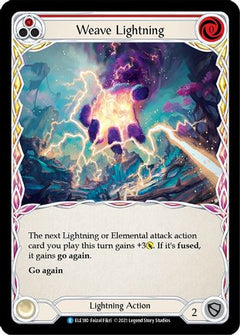 Weave Lightning (Red) [ELE180] (Tales of Aria)  1st Edition Rainbow Foil-1