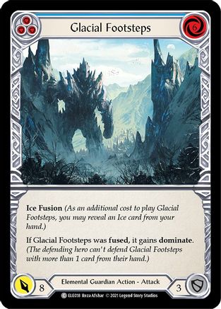 Glacial Footsteps (Blue) [ELE018] (Tales of Aria)  1st Edition Rainbow Foil-1